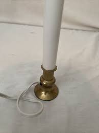 Vintage Electric Window Candle Lamp with Brass Base, On/Off ...