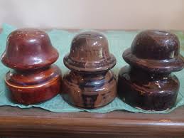 Vintage Porcelain Insulator Lot/3/no Makers Mark/not ...