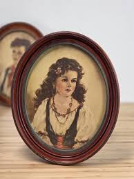 Pair of Vintage Chiko and Elena Portraits - Etsy