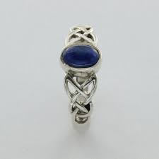 Size 7 - Genuine Celtic Oval BLUE LAPIS LAZULI Ring - 925 ...