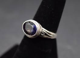 SS Iolite 8mm x 10mm Faceted Oval Bezel-set Cutout Shoulders ...