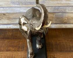 Vintage Silver Resin African Elephant Matriarch Large Desk ...