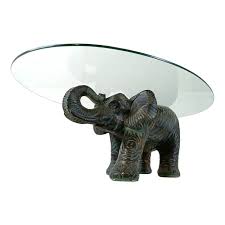 Vintage Plaster Elephant Coffee Table, 1970s | Chairish