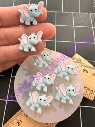 Elephant Silicone Mold very small, handmade, for crafts | eBay