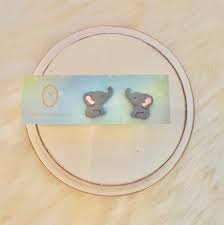 Baby Elephant Studs – Josie's Keepsake Clay