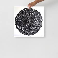 59 Shades of Gray" Print Mixed media collage printed