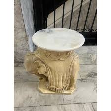 Hollywood Regency Elephant Pedestal | Chairish