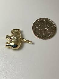 14k Yellow Gold Elephant Chram Pendant | eBay