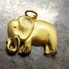 Baby Elephant Pendant - 18k Yellow Gold – Spada Diamonds