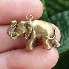 Brass Thai Amulet Pendant Miniature Lucky Elephant Magic Holy Talisman Wealth | eBay
