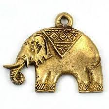 Brass Elephant Pendant Large – Beads of Paradise