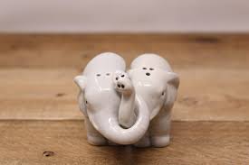 Vintage Ceramic Elephant Salt & Pepper Shakers - Etsy