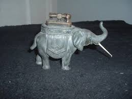 VINTAGE ART DECO USA RONSON ELEPHANT METAL TABLE DESK ...