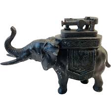 Vintage Metal Figural Elephant Lighter. For Sale at Ruby Lane