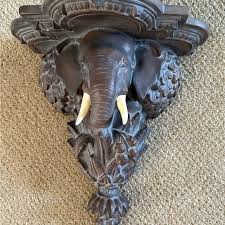 Wall Decor | Elephant Wall Shelf Decor In Rich Brown | Poshmark