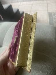 Vintage Art Deco Red Velvet Top & Gold Brooch Necklace presentation jewelry box