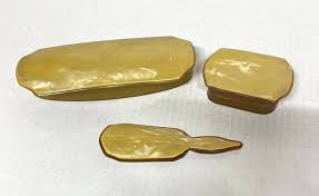 Vintage 1940 Art Deco MCM Celluloid Bakelite 3 Piece Set ...