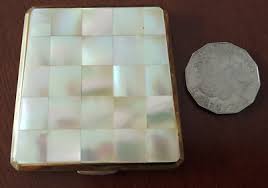 VINTAGE STRATTON ENGLAND MOTHER of PEARL POWDER COMPACT ...