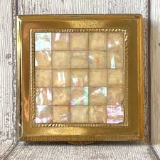 Vintage Caprice Square Mother of Pearl Tile Pressed Powder ...
