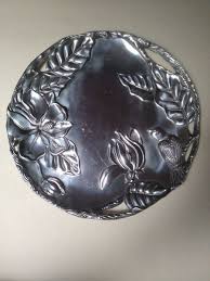 Arthur Court Magnolias Birds Cast Aluminum 12" Round Platter ...