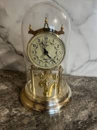 Vintage Elgin Anniversary Clock Glass Dome Rotating Pendulum Quartz Japan | eBay
