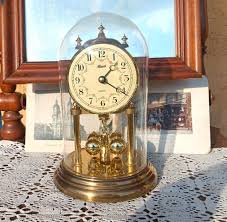 Vintage Mantel Clock, Desk Clock, Hermle, Quartz, Anniversary Clock, 400 Day Clock, Torsion Clock, Dome, Germany - Etsy