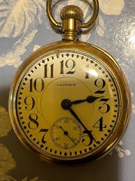 WALTHAM 14KT Gold 16s Pocket Watch Crescent St Adj 5 ...