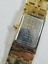 ELGIN Men's Womens Gold Tone & Diamond-Accent Wrist Watch ...