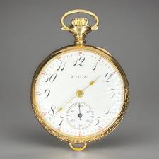 Elgin 17j Open Face Case Pocket Watch 1915/crisp 25 yr. gold ...