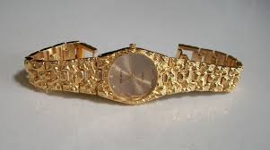 Geneva Gold Finish Nugget Style Bracelet Fashion Men Or ...