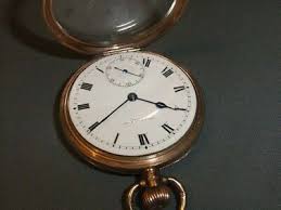 9ct Thomas Russell Pocket Watch Birmingham 1919 15 Jewels Dennison Gold Case | eBay