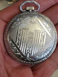 Elgin Silver Tone Art Deco Pocket Watch Parts Or Repair Automatic 15 Jewel | eBay