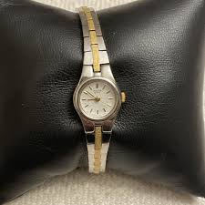 Vintage Pulsar Quartz Gold Tone Stripe Base Metal Bezel ...