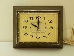 Vintage General Electric Wall Clock Plastic w/Faux Wood ...