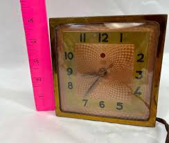 Clock RETRO MCM General Electric Copper faced backlit ...
