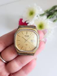 Vintage Seiko SQ Watch Gold Octagon Dial Mens Retro Antique ...