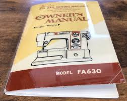Morse FA630 DeLuxe Zig Zag Sewing Machine Instructions ...