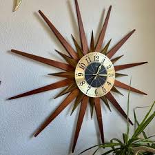 Vintage Elgin Starburst Clock - Etsy
