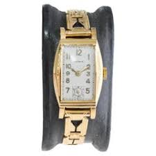 Art Deco 10k White Gold Filled Ladies Benrus Bracelet Watch ...