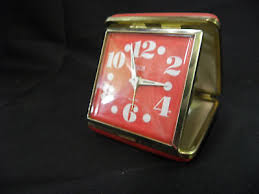 Elgin Red Folding Wind-Up Travel Clock | eBay