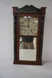 Edward M Barnes Bristol Ct Early Wall Clock, Stenciled