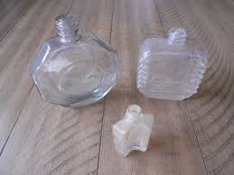 Vintage Cut Glass Perfume Bottle Decanters Clear Small some ...