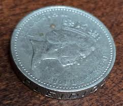 GB UK 1985 One Pound Coin Queen Elizabeth II Coin Circulated ...