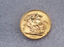 1912 UNITED KINGDOM GOLD COIN, FULL SOVEREIGN GEORGE V UNC ...