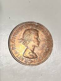 1965 Great Britain Queen Elizabeth II One Penny Coin | eBay