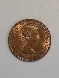 1965 ELIZABETH II DEI GRATIA REGINA F D + ONE PENNY ...