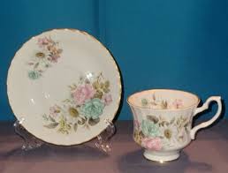 Bluebird Bone China England Blue, Pink and White Roses Tea ...