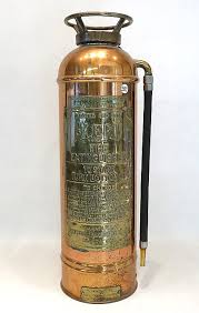 Lot - COPPER FIRE EXTINGUISHER made by American LaFrance