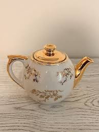 Vtg Creamer Sugar Teapot Set Hand Decorated 50th Anniversary 22k Gold Trim Rare | eBay