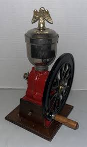 Vintage Elma Red Cast Iron Coffee Grinder Big Wheel ...